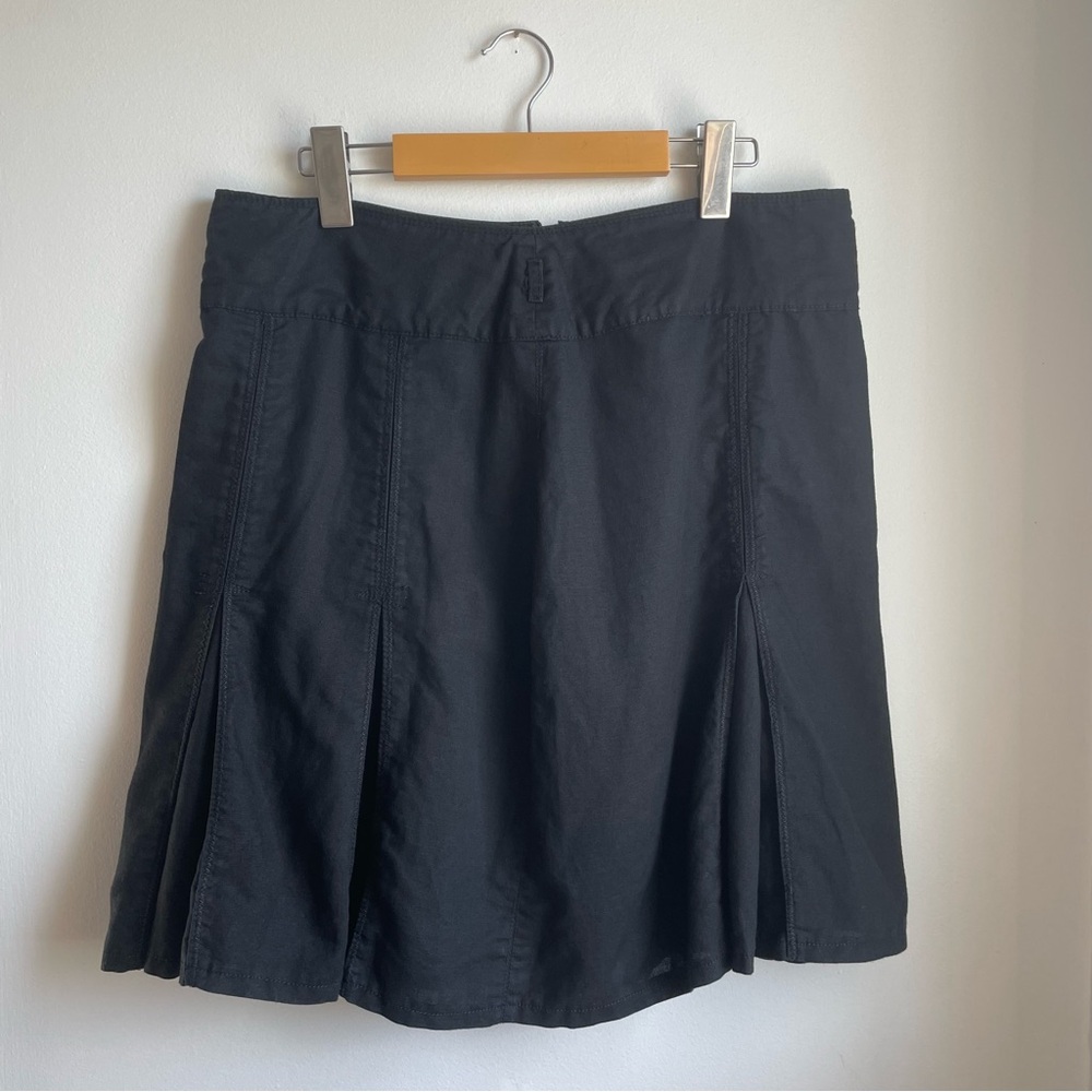 Black Skirt Linen/Cotton blend-size 1-Minimalist-Eco-Friendly